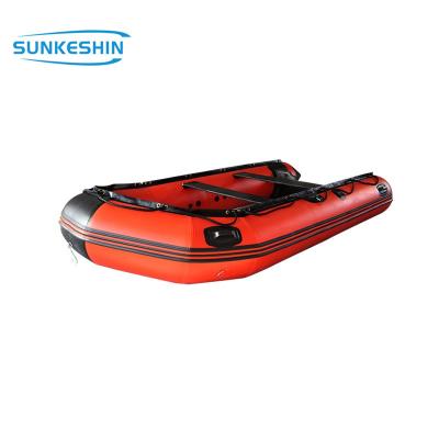 China Fishing 8 Pereson Sports Aluminum Floor 4.1m Inflatable Boat Company Red for sale