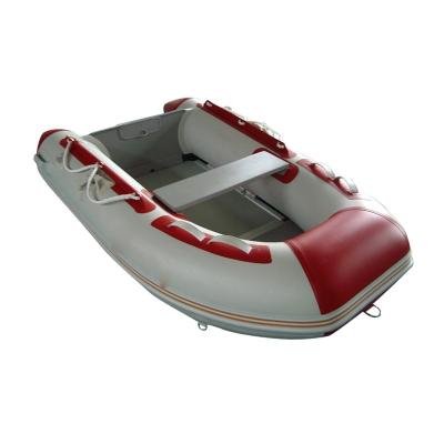 China Fishing Lightweight Water Aluminum Floor Inflatable Boat With Defensive Position Jacket For 4HP Boat for sale