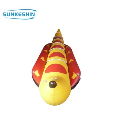 China Big Surf Inflatable Water Toys Inflatable Boat PVC Banana Body Single Row 5 Seats for sale