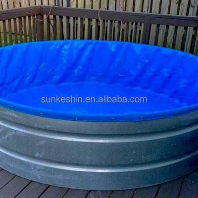 China Blue Water Resistant China PVC Collapsible Aquaculture Recycled Fish Farm Tanks Liner for sale