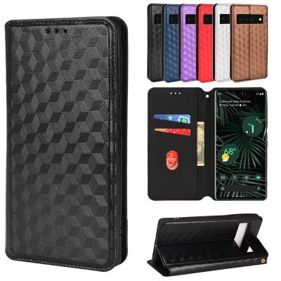 China Card Slot Shockproof Stereo Flip Pattern Business PU TPU Soft Wallet Phone Case For Google Pixel 6 pro for sale