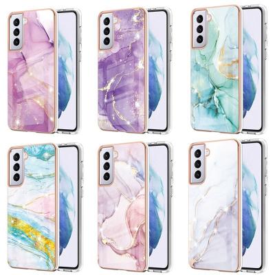 China Imd Shockproof Marble Plating Tpu Case S22 Plus Cell Phone S22 Case Back Cover Case For Samsung Galaxy S22 Ultra for sale