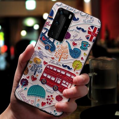 China Shockproof 3D Emboss Flower Case For Samsung Galaxy A50 A40 A51 A70 A71 S6 S7Edge S10e S8 S9 S10 S20 Ultra Plus A7 A8 Note 8 2018 9 10 for sale