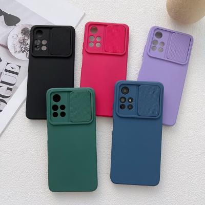 China Shockproof Lens Protective Window Push Slide Cover Mobile Phone Case For Redmi Note 9 Note 11 POCO X3 for sale