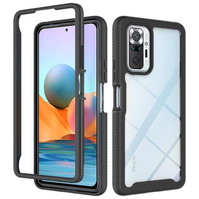 China Hot Selling Shockproof 2 in 1 Cover For Xiaomi Redmi Note 10 Clear PC TPU Acrylic Cover For Redmi Note 10Pro 360 Full Cover CasesPhone for sale