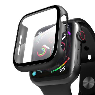 China Shockproof Shockproof Case with Tempered Glass Screen Protector Frame Cover for Apple Watch 38mm 40mm 42mm 44mm for sale