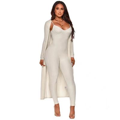 China 2022 QUICK DRY new style Europe and American layout loose high quality elegant two-piece jumpsuit sets tight clothes for sale