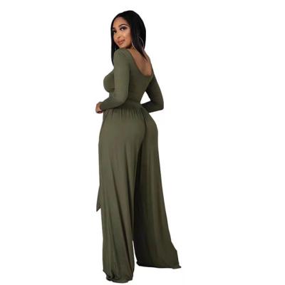 China Women 2020 new fashion QUICK DRY sexy clothing plus size dress long pants backless elegant ladies two piece sets wholesale for sale