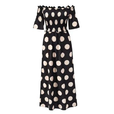 China European and American Women's Summer Temperament Anti-static Polka Dot Print Casual Dress for sale