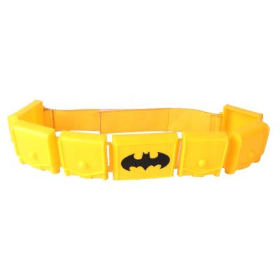 China Factory direct bat width fashion leather belt factory superhero PU belt custom leather plastic belt for sale