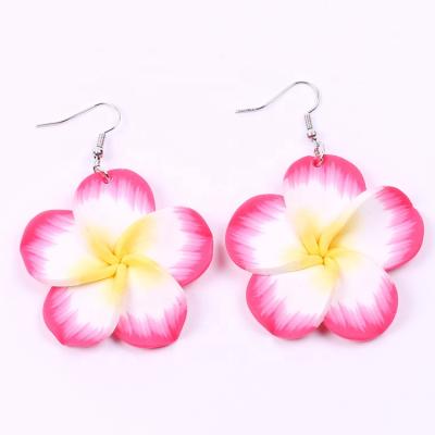 China Halloween Jewelry Custom Fashion Style Plastic Hawaiian Flower Modeling Stud Earrings for sale