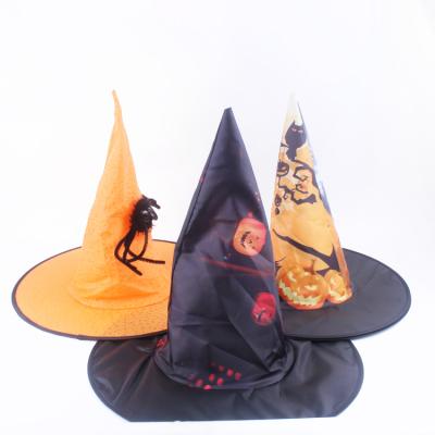 China 12 Colors Eco - Friendly Material Halloween Witch Hat Supplies Witch Hat The Spider for sale