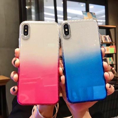 China Wholesale Fashion Gradient Colors TPU Shockproof Soft Phone Case For iphone 6 xsmax 11pro 7 xs 8plus xr for sale