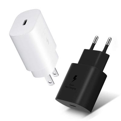 China 25W Mobile Phone Fast Charger Type C Travel Adapter For Samsung Note 10 S20 Type C PD Wall Charger for sale