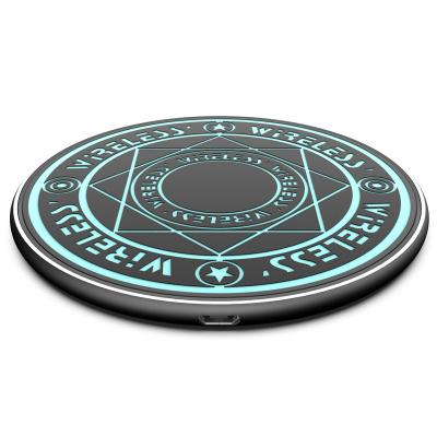 China Mobile Phone Universal Magic Circle Wireless Charger 10W Fast Fast Wireless Charging Pad For iPhone X XS 8 For Samsung S8 S9 for sale