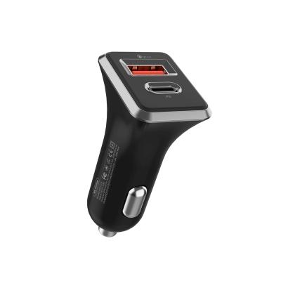 China Fast Mobile Phone Charging 3.0 USB Car Charger For iPhone X For Type-C Samsung S8 QC4.0 QC3.0Auto PD Fast Car Mobile Phone Charger for sale