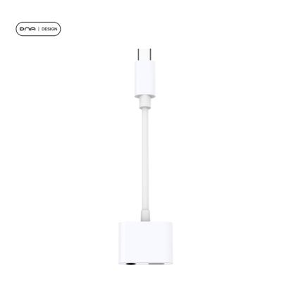 China Quick Charging Speed ​​2 in 1 USB C C to 3.5mm Audio Adapter Cable Splitter Charging Earphone Jack For Samsung For Huawei for sale