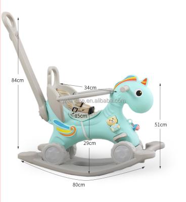 China ABS Dream Horse Little Kids Rocking Horse Baby Two In A Car Birthday Gift For Boys And Girls Rocking Horse Children for sale