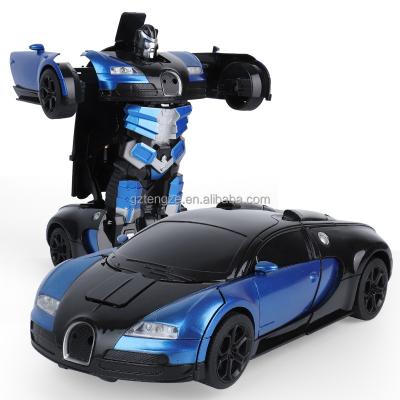 China Remote Control ABS Transform Robot Lights Deformation Car 118 Rechargeable Stunt Racing Car 360 Rotating Toys for sale