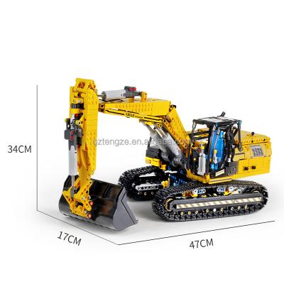 China ABS 1830 Pcs Excavator Game Tables Building Block Toy Classic Marble Boat Magnetic Manufactured Remote Control for sale