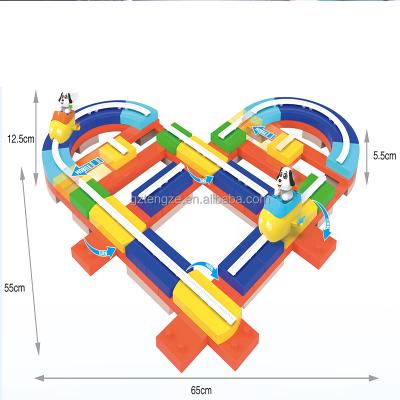 China ABS 113 Pcs Peach Heart Orbit Beech Wood Tracks For Track King Other Toy Robots Other Educational Interactive Die Casts for sale