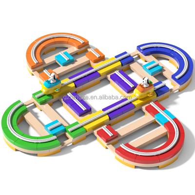 China Racing Lucky Ejection Catapult Toy System Set System Toy Catapult Racer ABS 167 Pcs Grass Speed ​​Series Girl Makeup Set Urban Toy for sale