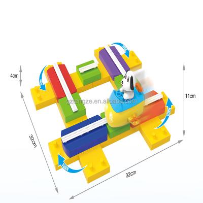 China Cartoon Wooden Toy Small ABS 36 Pcs Compass Track City Children's Electric Rail Cars Toy for sale