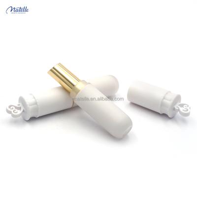 China Beautiful Fashion Lipstick Cosmetic Simple White Case Tube Cloud On Cap Lipstick Tube 12.1 for sale