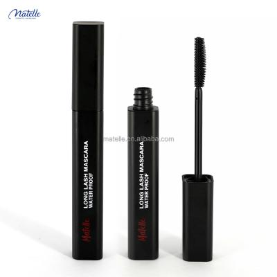 China New Black 15ml Hot Selling Mascara Tube Cosmetic Elegant Plastic Square Mascara Container With Brush for sale