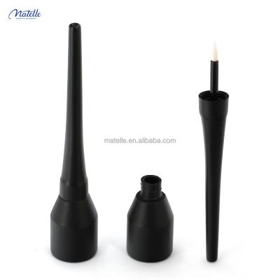 China Cosmetic Special Shape Tip Cap Around Waterproof Plastic Eyeliner Pen Tube Custom Matte Black Tube 2ml for sale