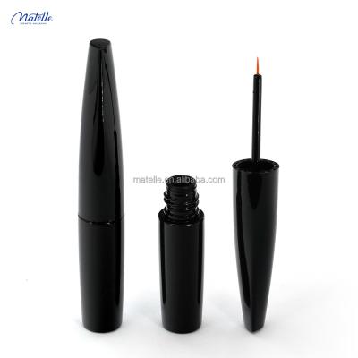 China Wholesale Unique Shiny Classic Black Eyeliner Tube Recessed Inkwell 6ml Eyeliner Paint Cosmetic Tube for sale