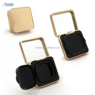 China Recyclable Whole Luxury Gold Empty BB Cushion Case With Mirror Square CC Recyclable Cushion Case for sale