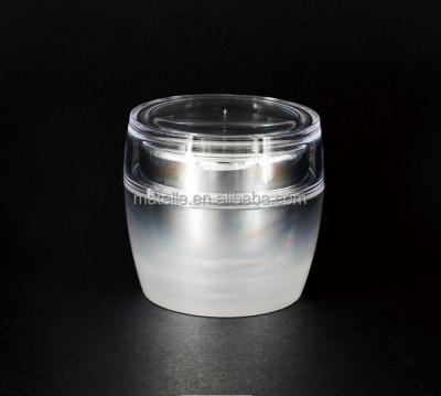 China Cosmetic Jar 50g Face Cream Round Clear Transparent Lid Match Translucent Plastic Skin Care Jar for sale