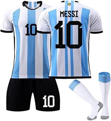 China Pants Messisi Jersey # 10 Soccer Jersey Kids Adults Jersey  Football Training Jersey Fans Jersey All Number 10 Jerseys for Messi for sale