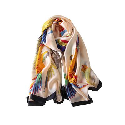 China 90*180Cm Soft Elegant Luxury Fashion Quality 100% Twill Printing Brand Imitate Silk Scarf Scarves With Gift Box for sale