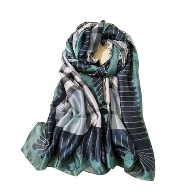 China Wholesale Custom Made Luxury Elegant Soft Gray Greyhounds Chiffon Long Chiffon Women's Stoles Women's Silk Scarves for sale