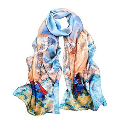 China Soft Elegant Luxury Oversized Satin 90*90Cm 30 Custom Made 100% Pure Silk Scarf Designers Premium African Print Real Valentines Scarves for sale