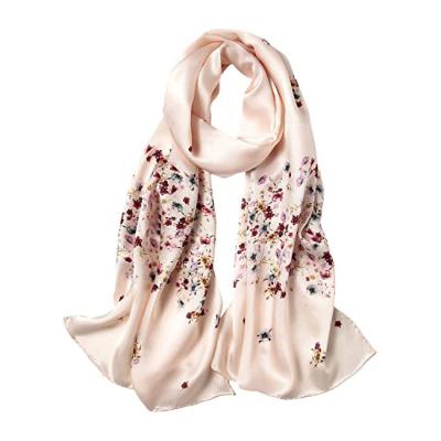 China Soft Elegant Satin Ladies Bandana Print Bird Print Scarf Luxury Designer Custom Made 100% Pure Silk Scarf Scarves for sale