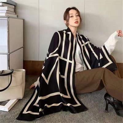 China Hot Sale Soft Elegant Luxury Warm Winter Cashmere Pashmina Custom Printing Scarf For Women Shawls for sale