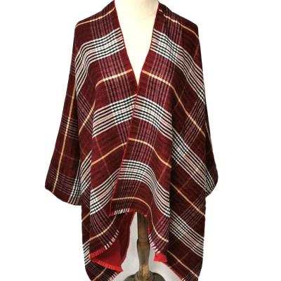 China Soft Elegant Luxury Plaid Square Custom Logo Embroidered Winter Cotton Knitting Shawls And Scarves for sale