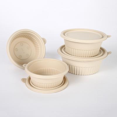 China Household Products Disposable Eco-friendly Bamboo Paper Pulp Takeaway Food Containers for sale