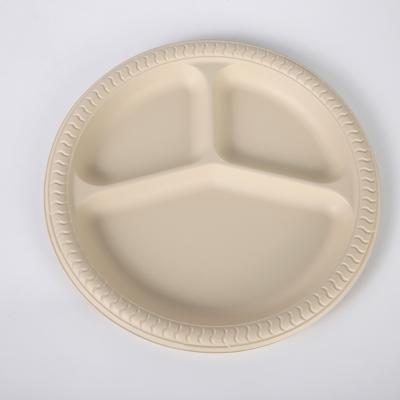 China Household Products Sugar Cane Sugarcane Bagasse Party Dinner Dish Biodegradable Disposable Desechable Dish for sale