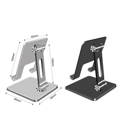 China Newest Fashion 2022 Dual Axis Aluminum Alloy Phone I-pad Stand Adjustable Business Adjustable Wholesale Lazy Desk Bracket for sale