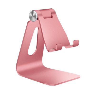 China Multifunctional Professional Direct Selling Alloy Fasion Rose Golden Aluminum Desk Stand for sale