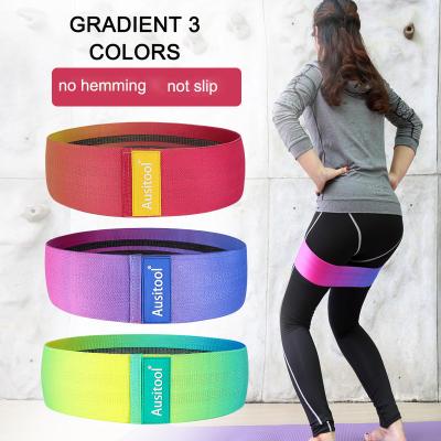 China Bodybuiding factory wholesale cotton colorful hip butt ring tension belt fitness squat training belt for sale