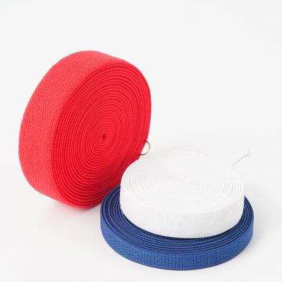 China New 8mm 10mm 12mm 15mm 20mm Eco-friendly Non-Toxic Polyester Smooth Band Elastic Waistband Sustainable For Clothing for sale