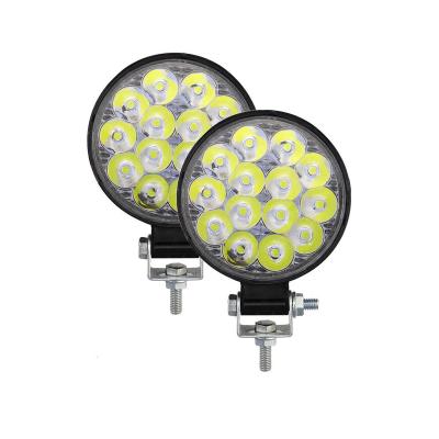 China Aluminum + LED Led Light Pods 3.3inch 42w Led Work Light Round Flood Light For Suvs And Jeeps for sale