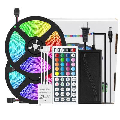 China Garden Led Strip 10m IR SMD5050RGB Control 44Keys Waterproof Controller 30LEDs Per LED Strip Light Meter PCB Width 10MM DC12V Suit for sale