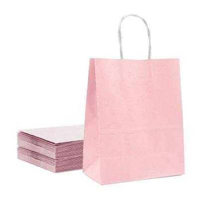 China Large Recyclable Pink Paper Sack Paper Bag Kraft Paper Bag For Coffee Beans With Tin Tie On for sale