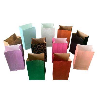 China Biodegradable Take Out Square Kraft Paper Bottom Bag Eco Friendly To Go Brown Paper Grocery Bags for sale